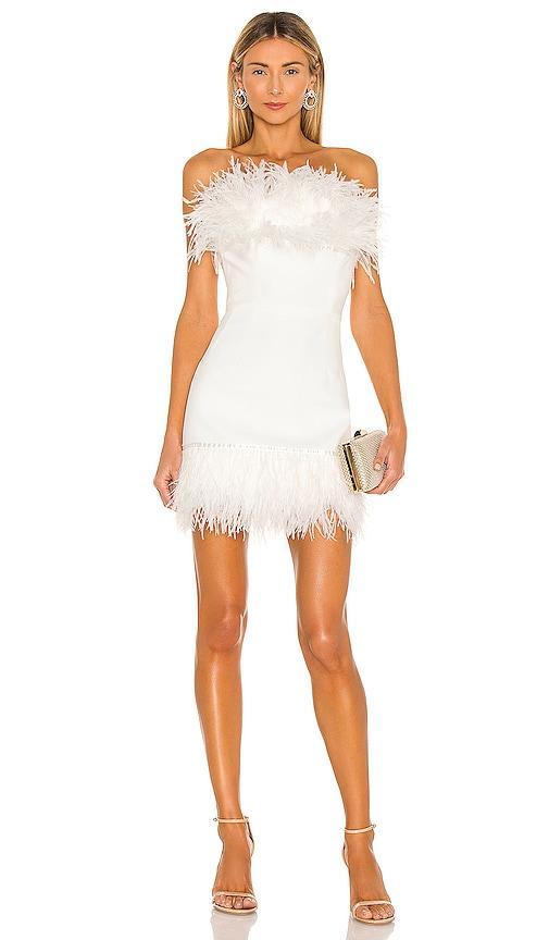 Bronx and Banco Lola Blanc Mini Feather Dress Product Image