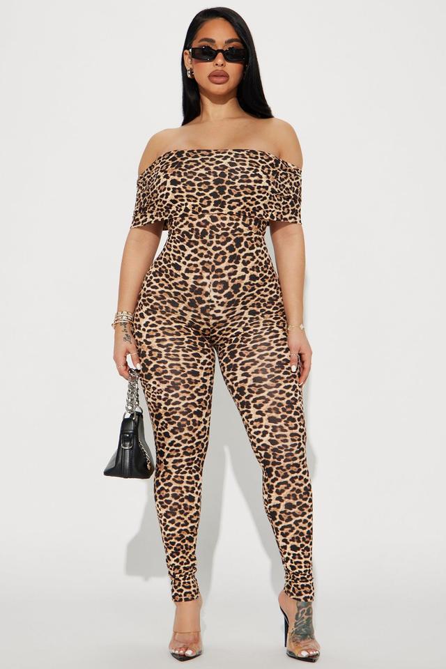 Let's Stay Wild Jumpsuit - Brown/combo Product Image