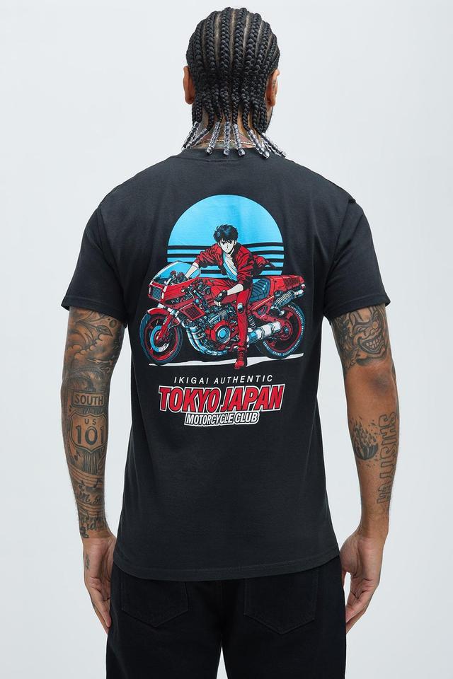 Anime Moto Club Short Sleeve Tee - Black Product Image