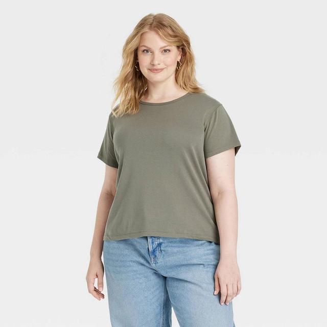 Womens Short Sleeve T-Shirt - Universal Thread Olive XXL Product Image