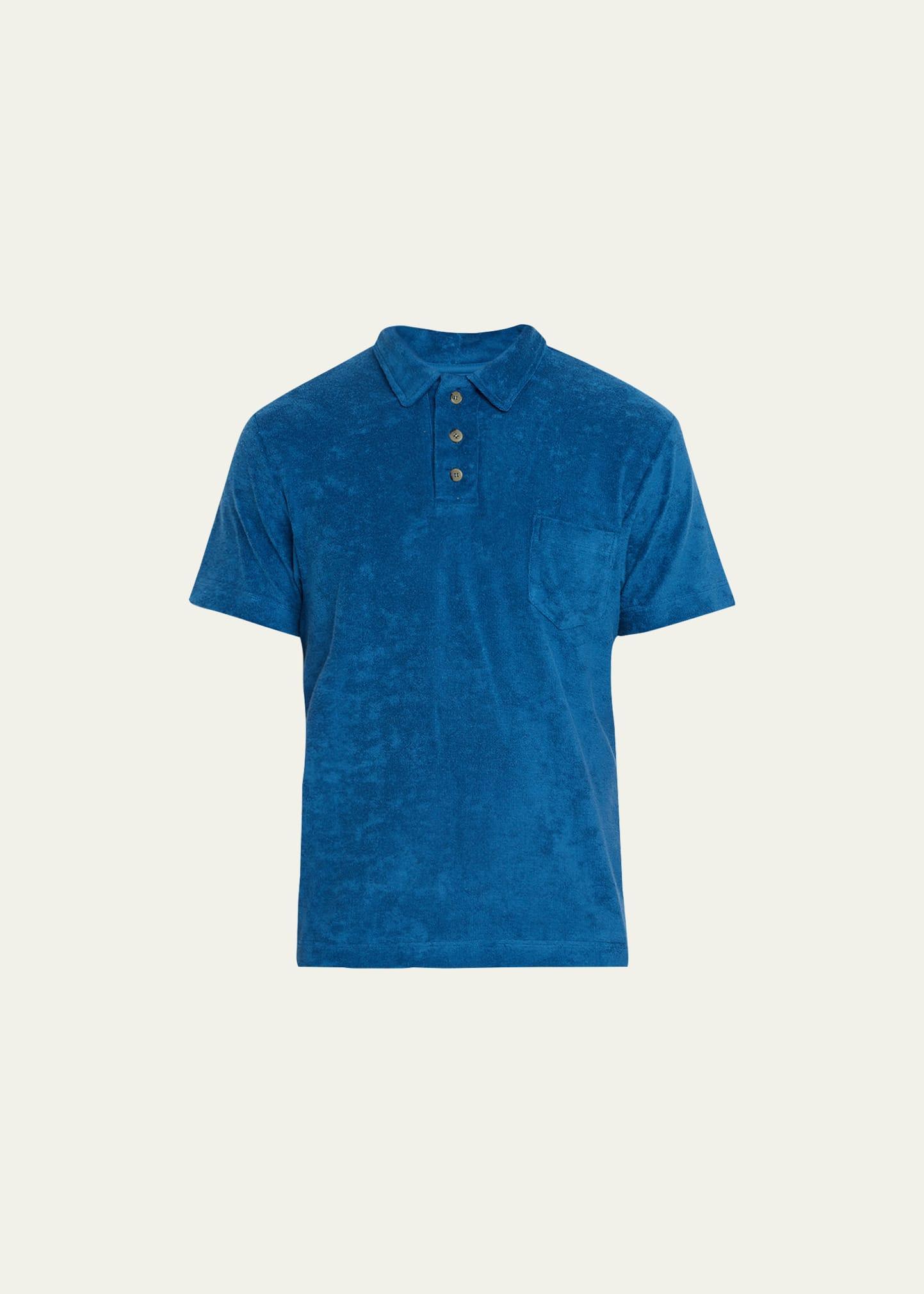 Mens Terry Cloth Polo Shirt Product Image