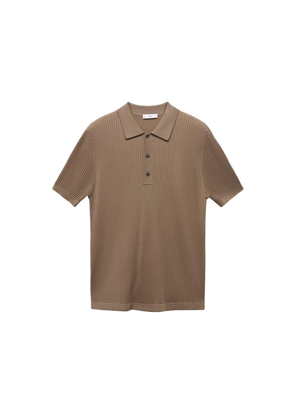 MANGO MAN - Knit cotton polo shirt dark greenMen Product Image