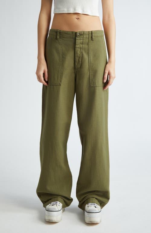 Womens Cotton Wide-Leg Cargo Pants Product Image