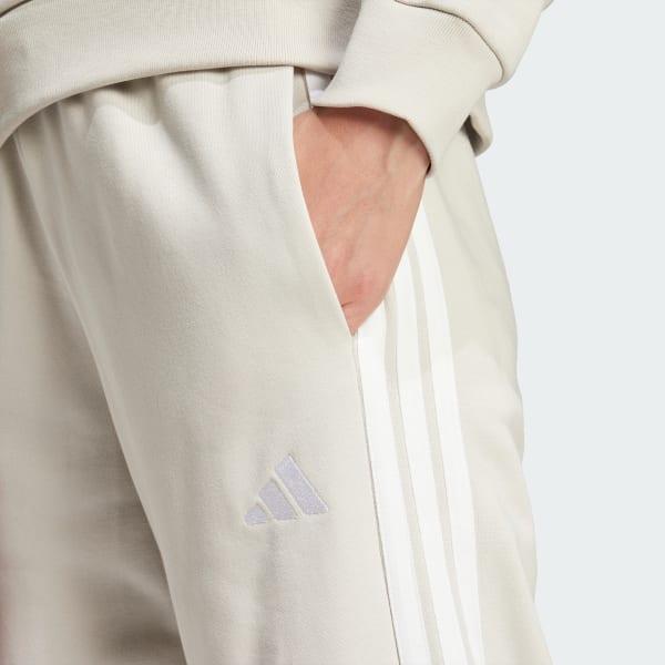 adidas Essentials 3-Stripes Open Hem French Terry Pants Black XL Womens Product Image