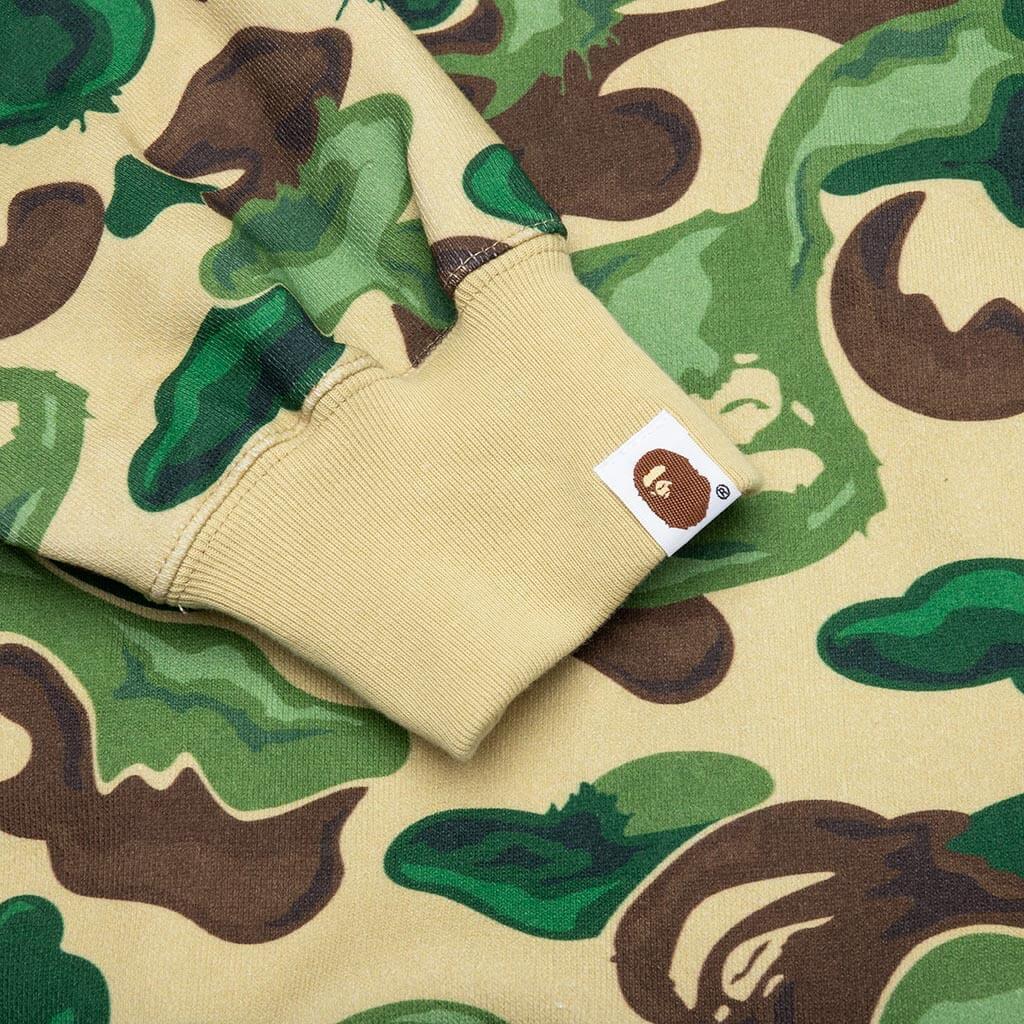 Bape Art Camo Shark Hoodie - Green Male Product Image