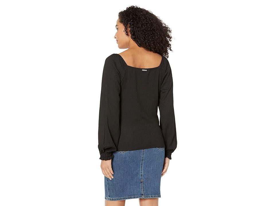 MICHAEL Michael Kors Long Sleeve Puff Sleeve Ruched Top Women's Clothing Product Image