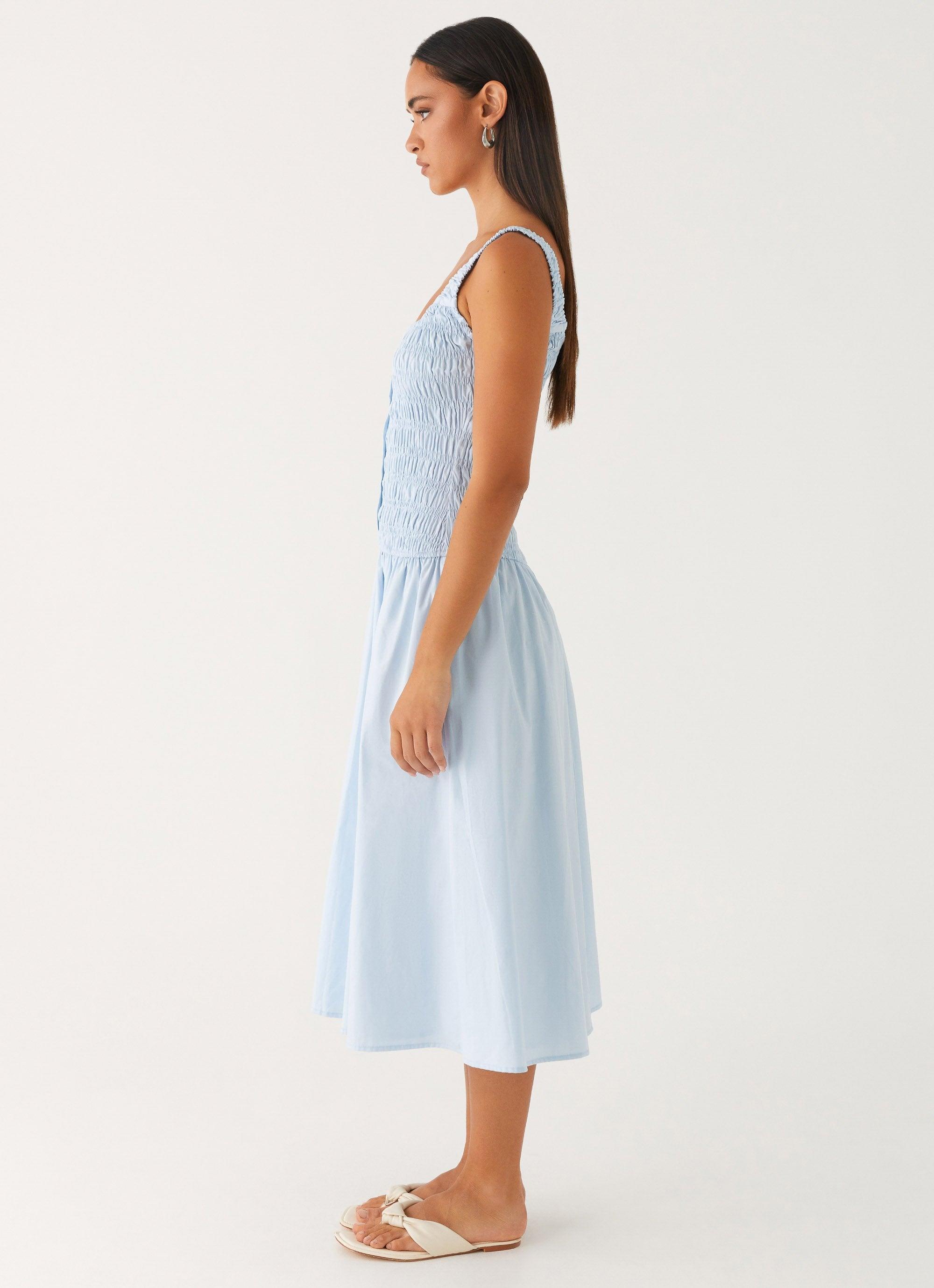 Wildflower Midi Dress - Blue Product Image