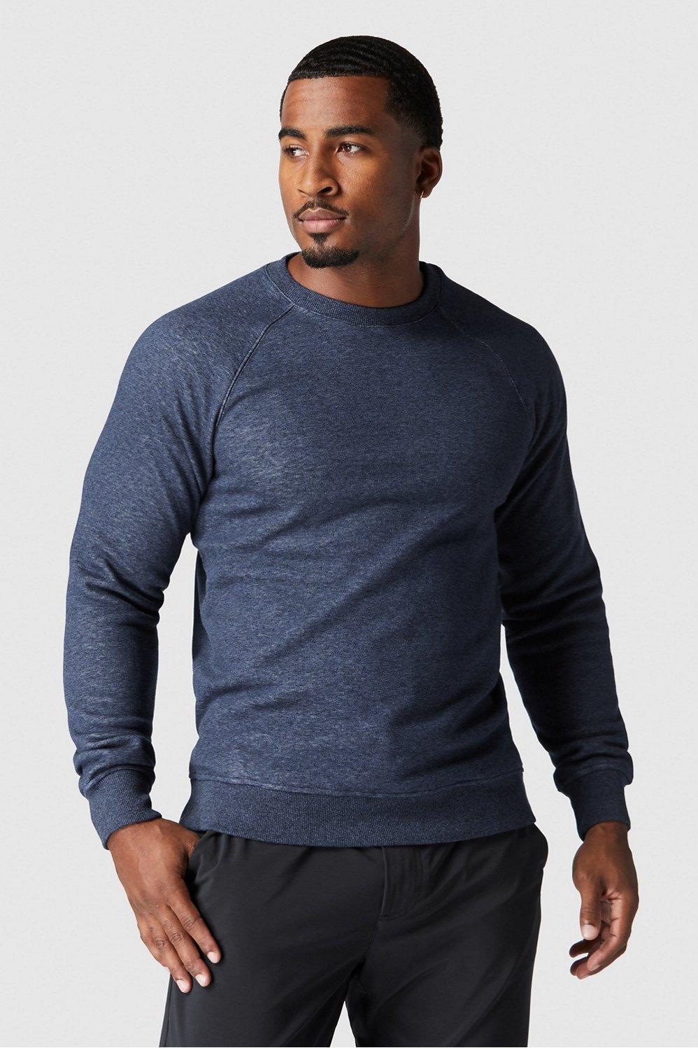 Fabletics Men The Postgame Crew male Navy Heather Size S Product Image