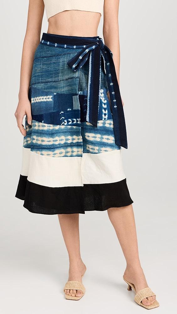 Studio 189 Patchwork Indigo Prairie Skirt | Shopbop Product Image