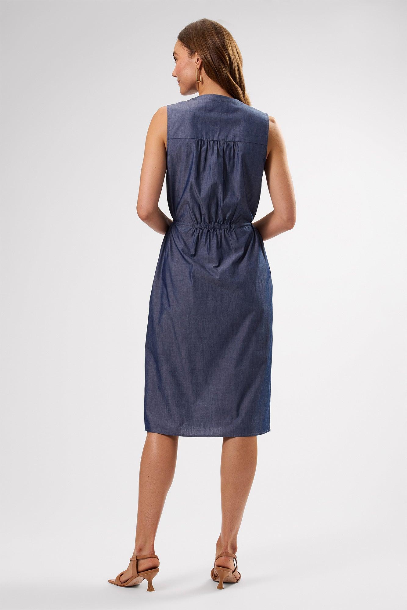 Kylen Organic Cotton Shirt Dress - Chambray Blue Product Image