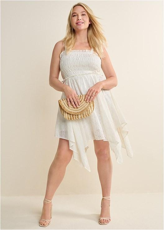 Smocked Top Eyelet Dress Product Image