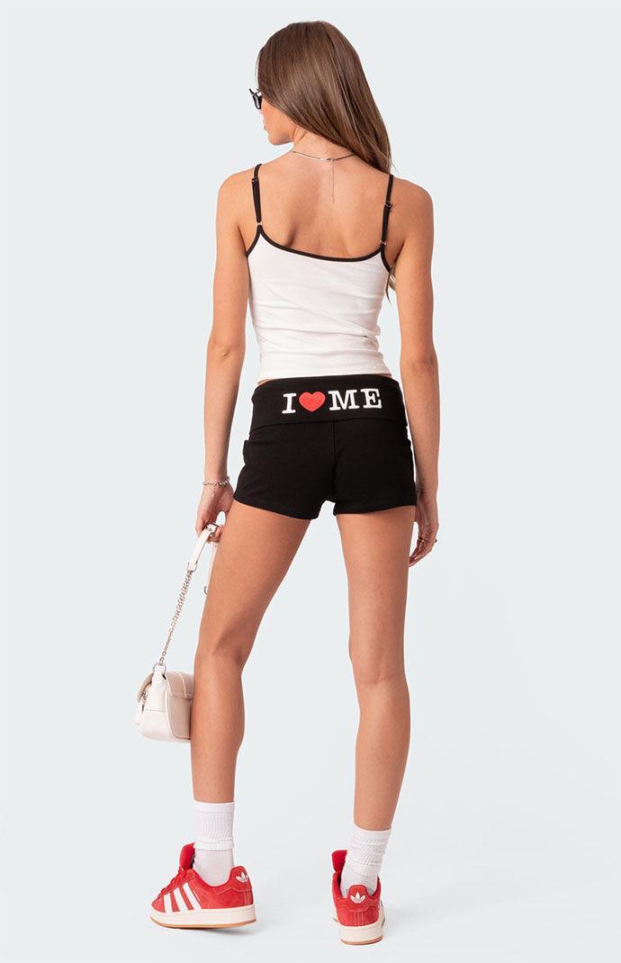 Edikted Women's I Love Me Fold Over Shorts Product Image