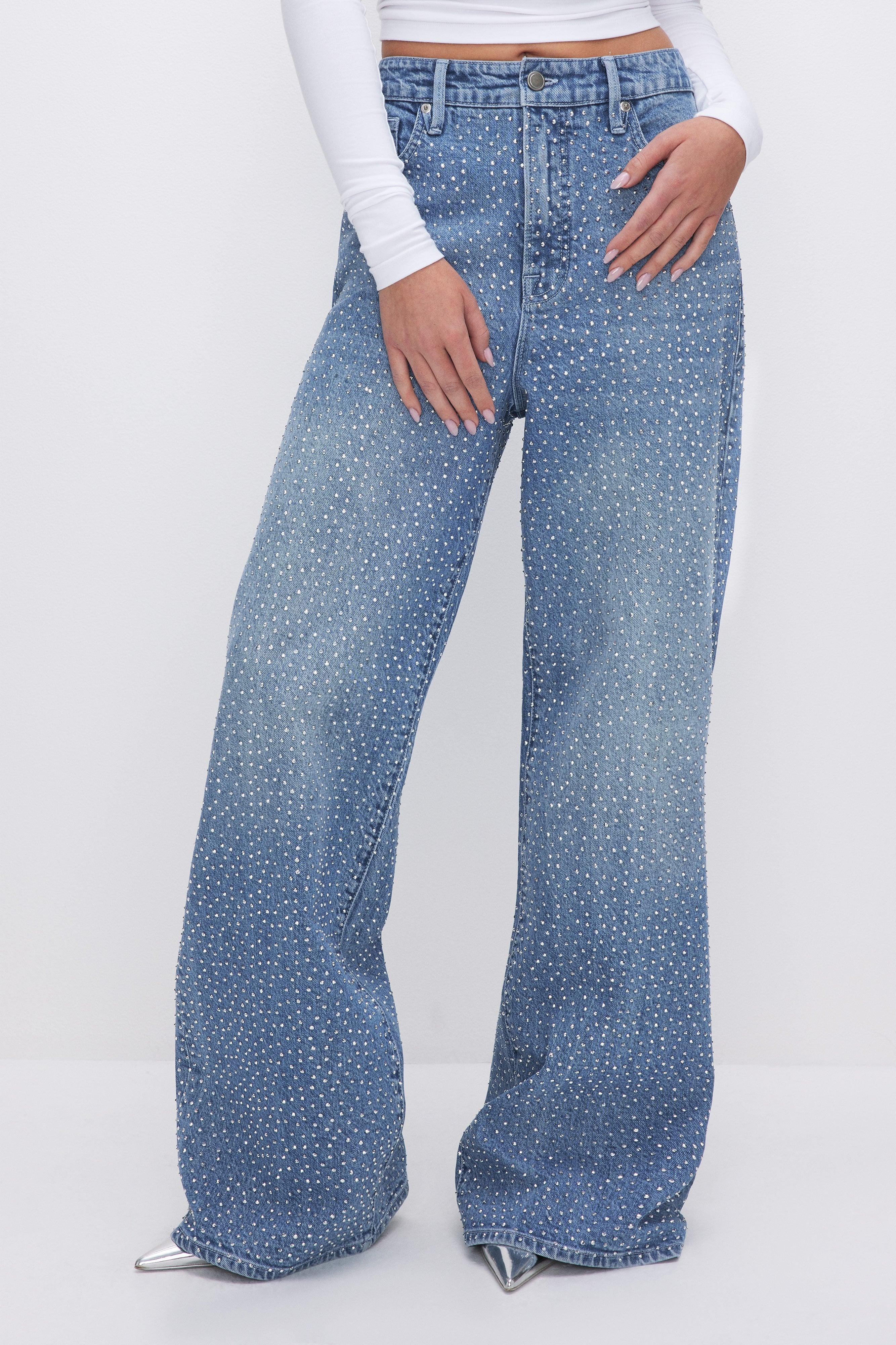 GOOD EASE RELAXED SPARKLE JEANS | INDIGO592 Product Image