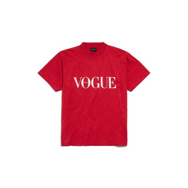 Women's Balenciaga | Vogue T-shirt Small Fit in Faded Red Product Image