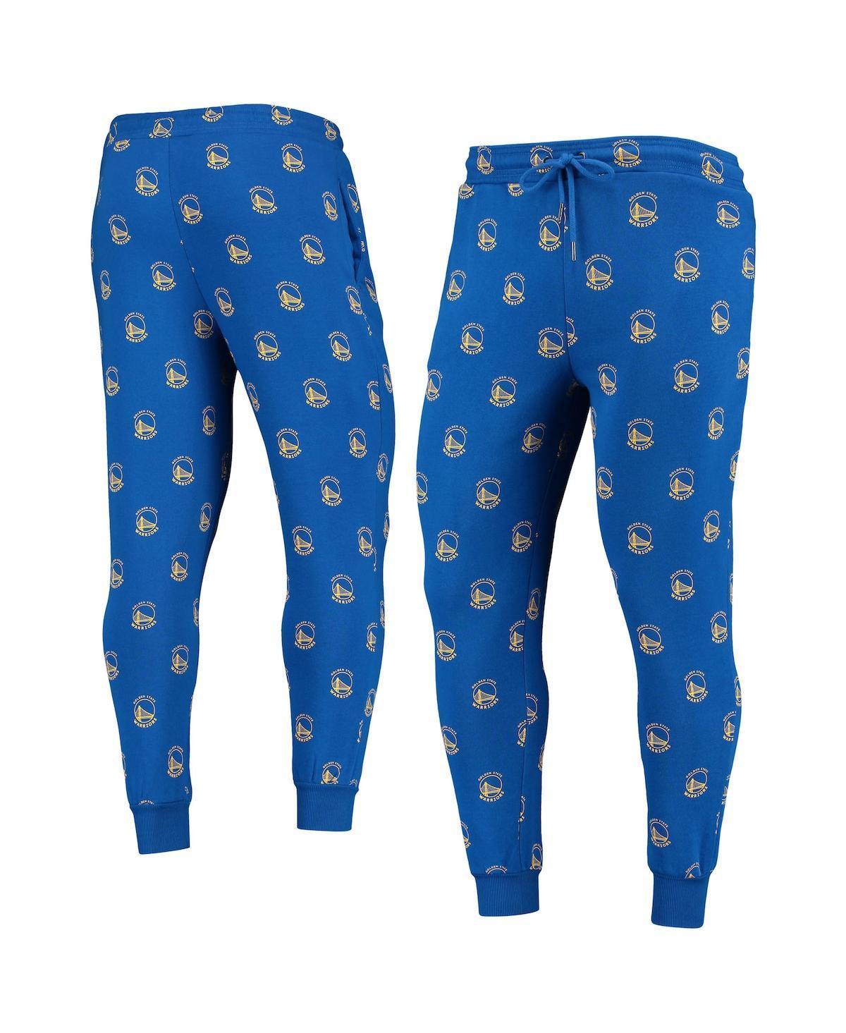 The Wild Collective Royal Golden State Warriors Allover Logo Jogger Pants, Womens Product Image