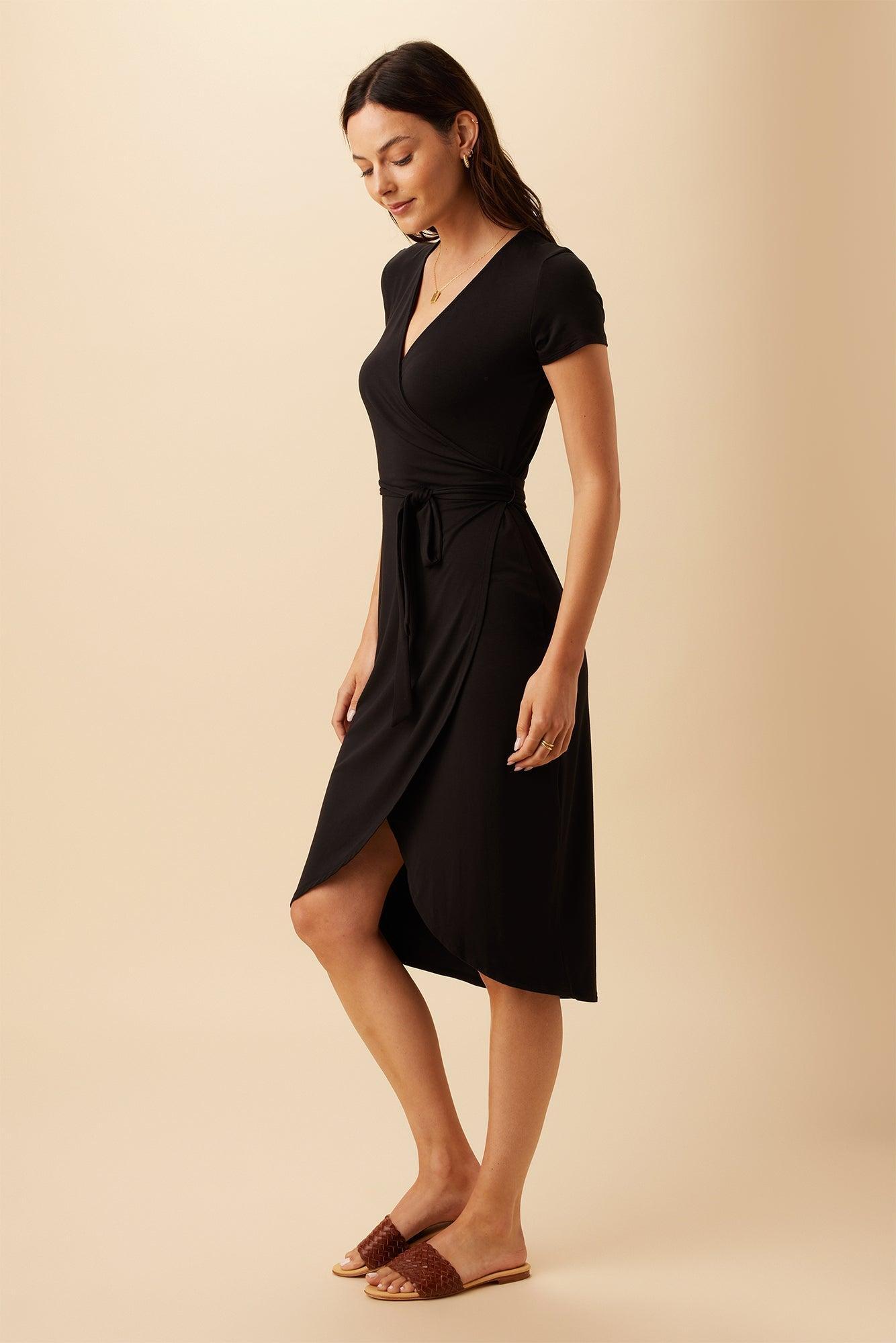 Betsyn Modal Dress - Black - ReAmour Product Image