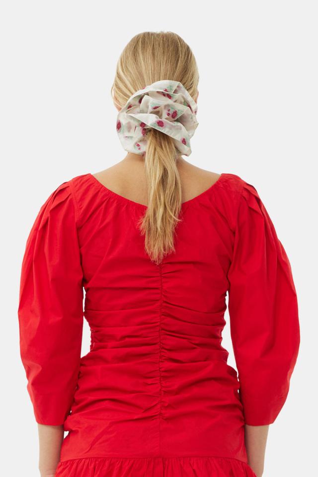 Floral Jacquard Ruffle Scrunchie Product Image