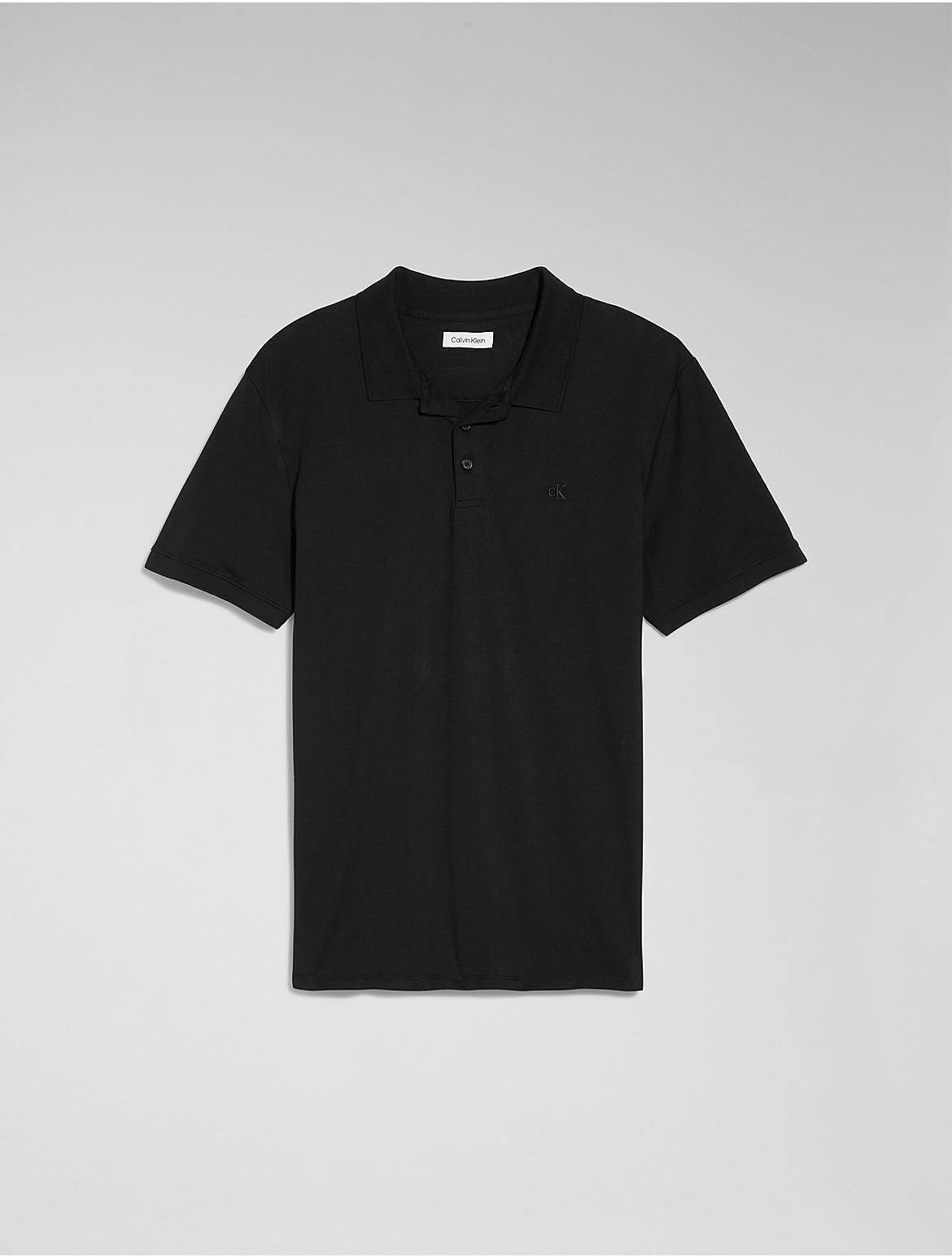 Calvin Klein Men's Smooth Cotton Polo - Blue - M Product Image