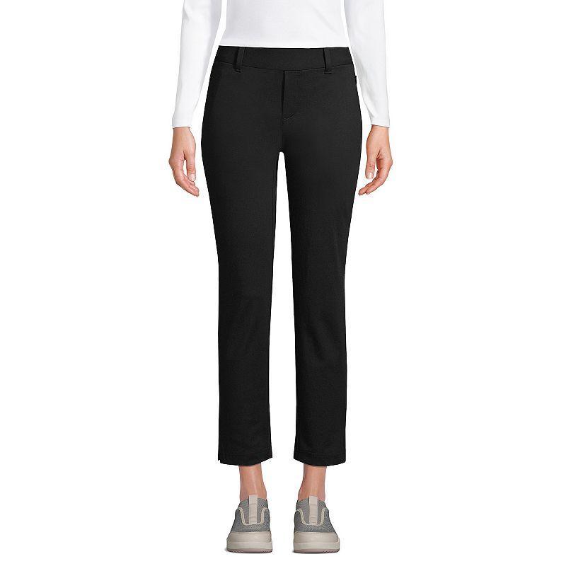 Lands End Womens Flex Mid Rise Pull On Crop Pants Product Image