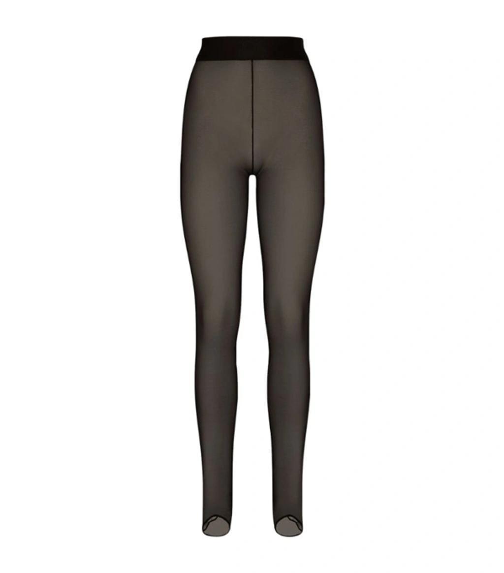 High-waist Tulle Tights In Black Product Image