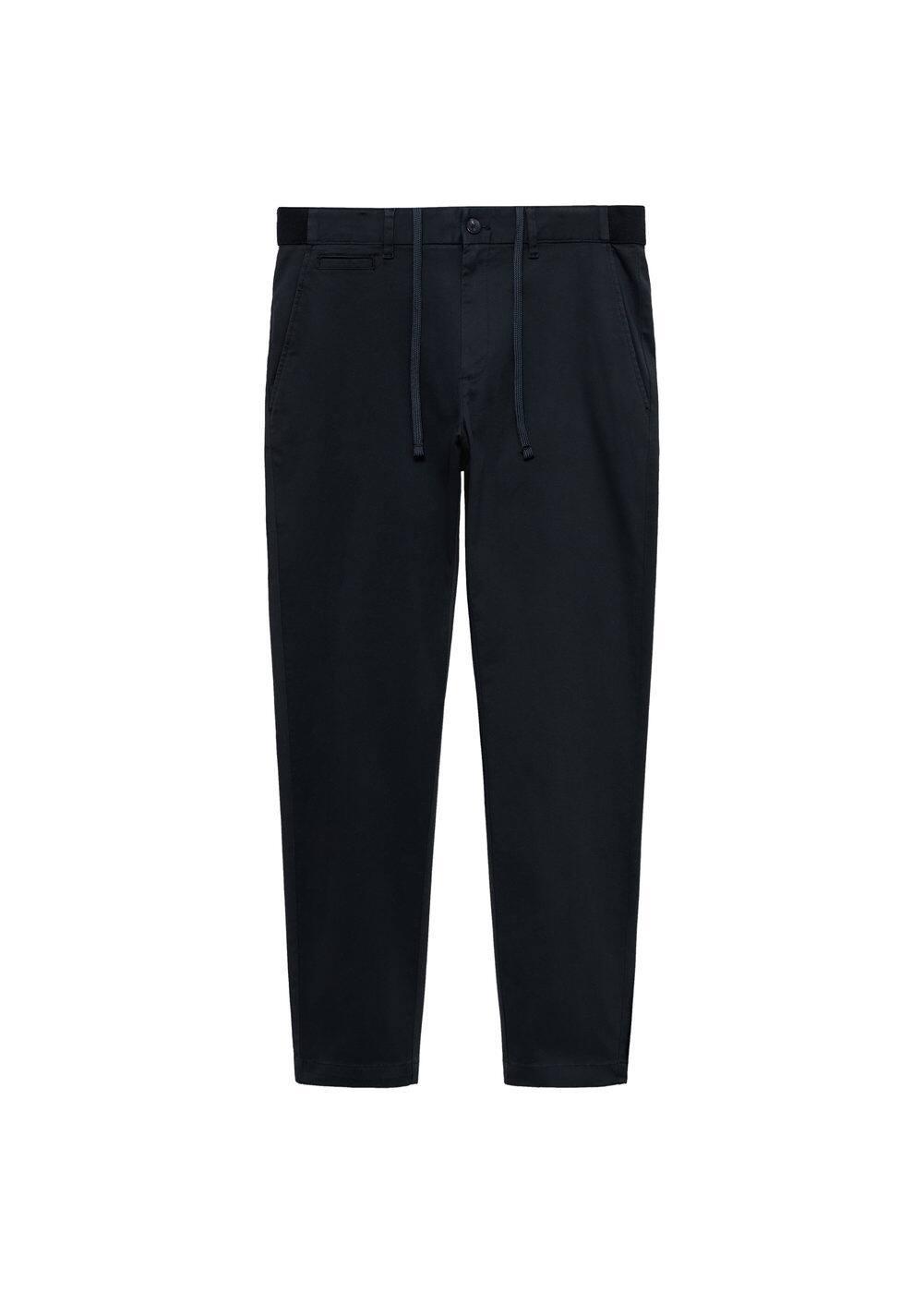 MANGO MAN - Cotton tapered crop pants dark navyMen Product Image