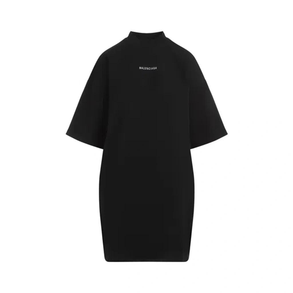 BALENCIAGA Black Cotton T-shirt Dress Product Image