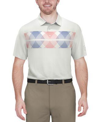 Men's Argyle Print Short Sleeve Golf Polo Shirt Product Image