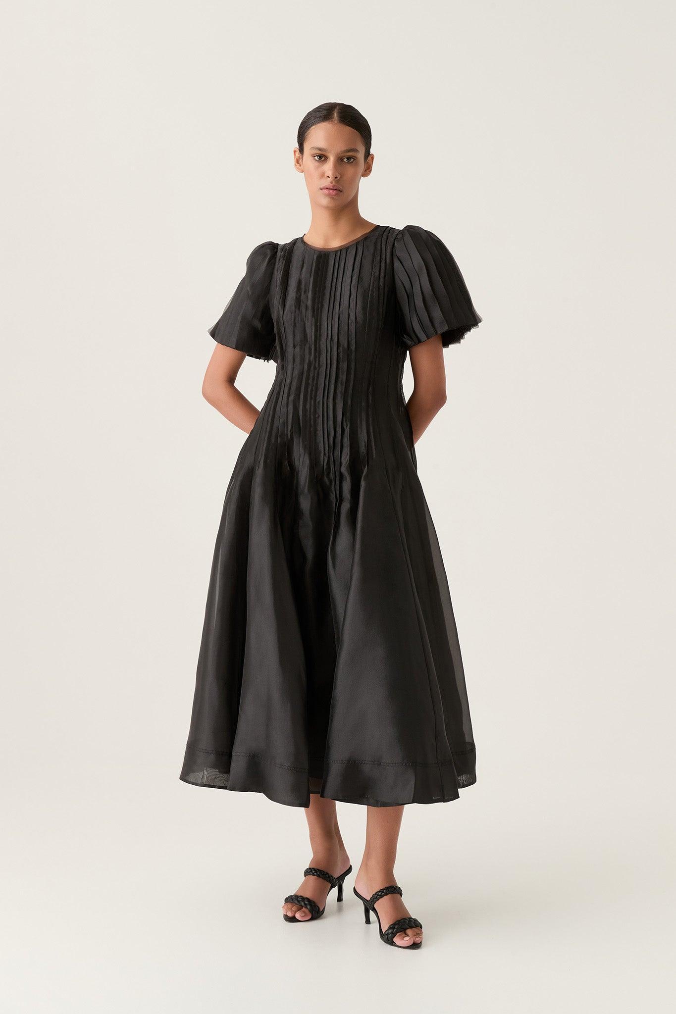 Nova Pleated Midi Dress Female Product Image