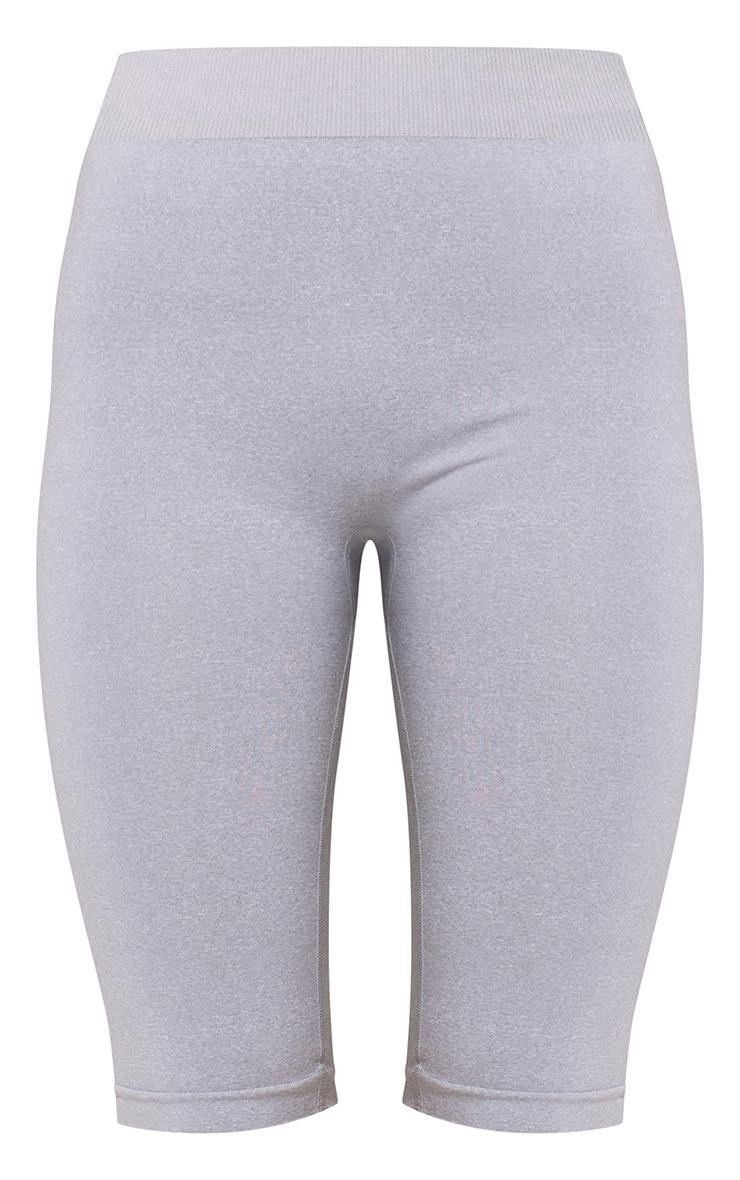 Grey Marl Seamless Melange High Waist Capri Leggings Product Image