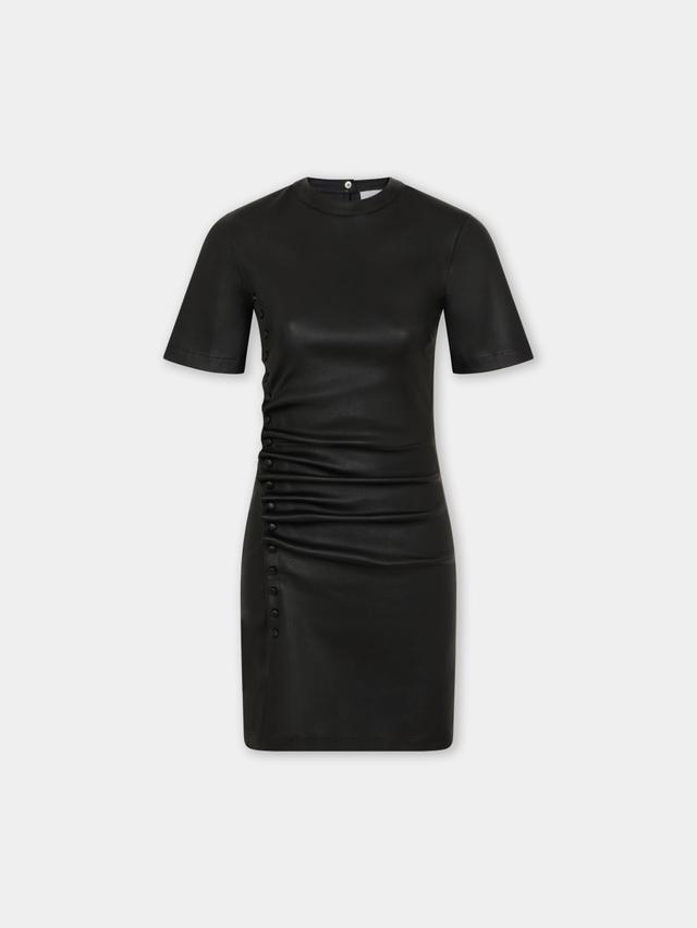 SHORT GATHERED DRESS IN LAMBSKIN Product Image