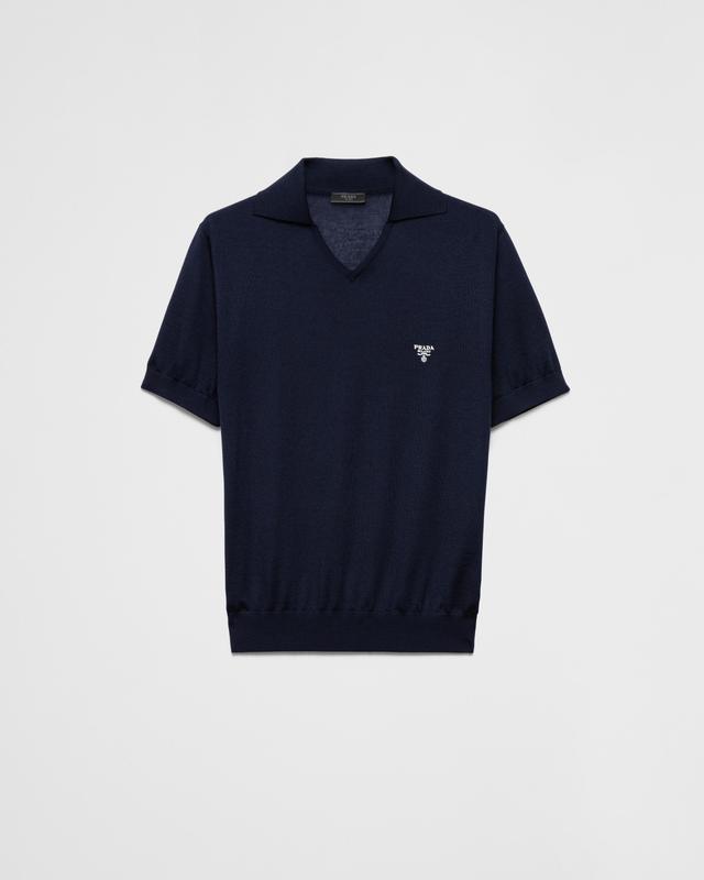 Cashmere polo shirt Product Image