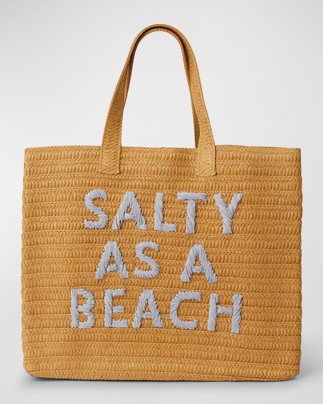 Salty as a Beach Straw Tote Bag Product Image