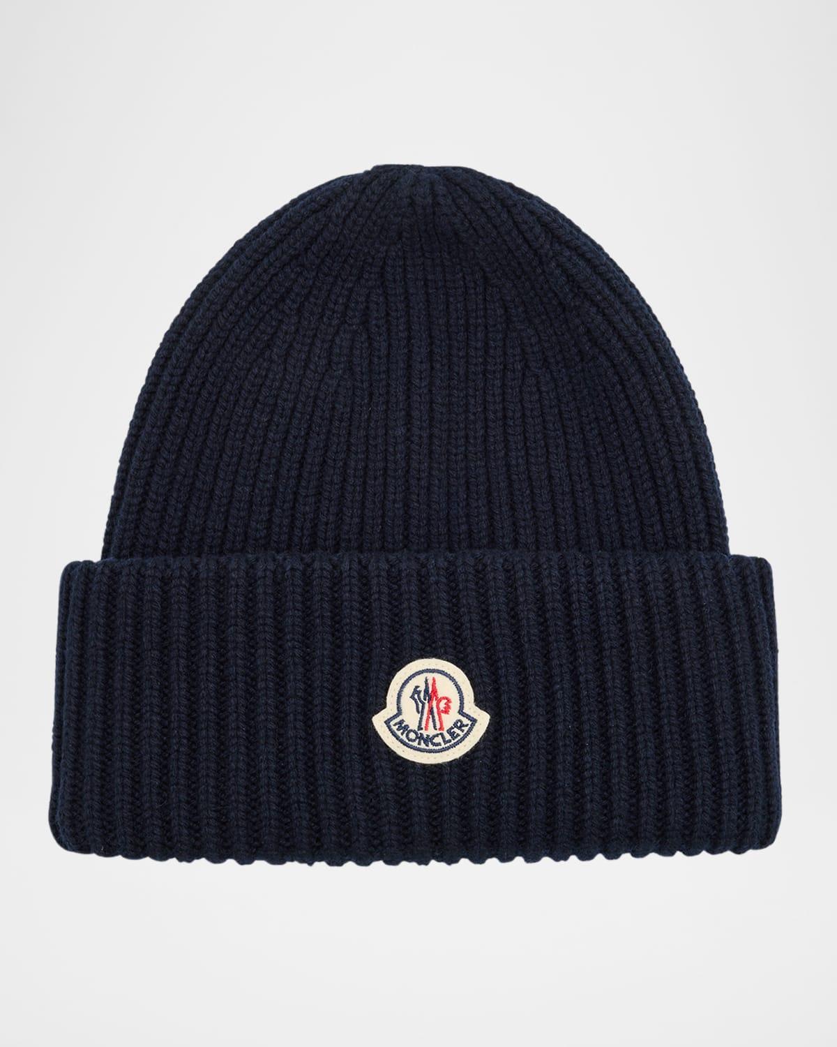 Mens Logo Patch Cotton Rib Beanie Product Image