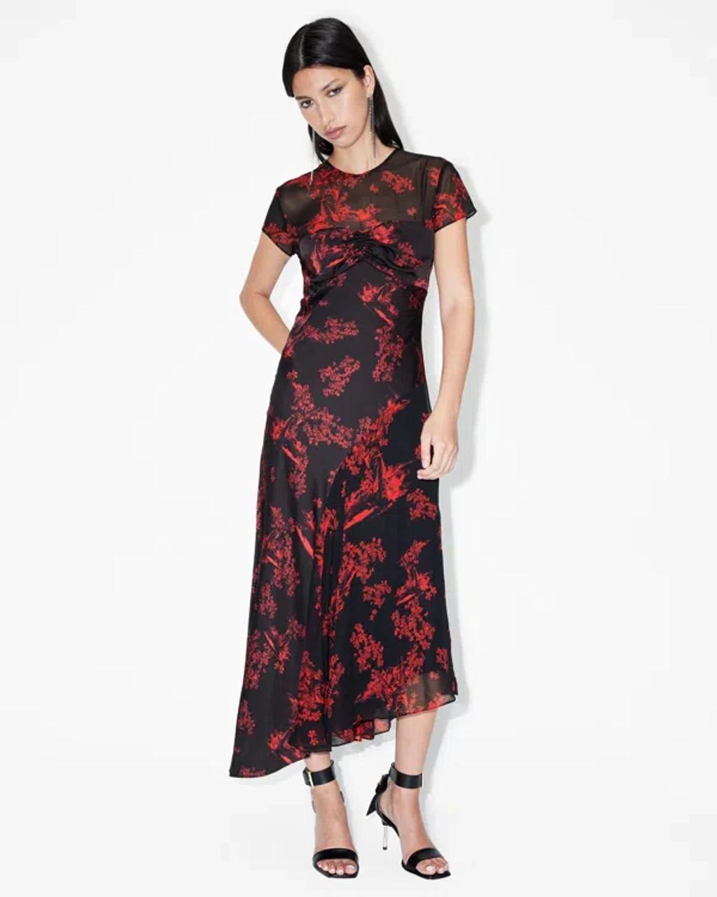 Tasha Dress In Maria Siren Red Product Image