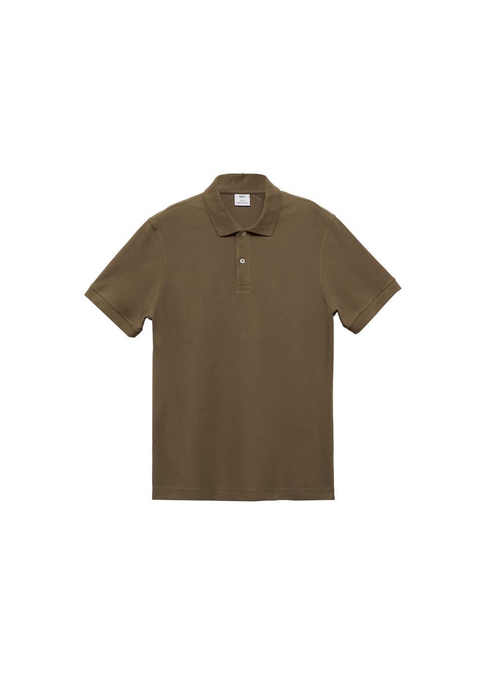 MANGO MAN - 100% cotton pique polo shirt olive greenMen Product Image