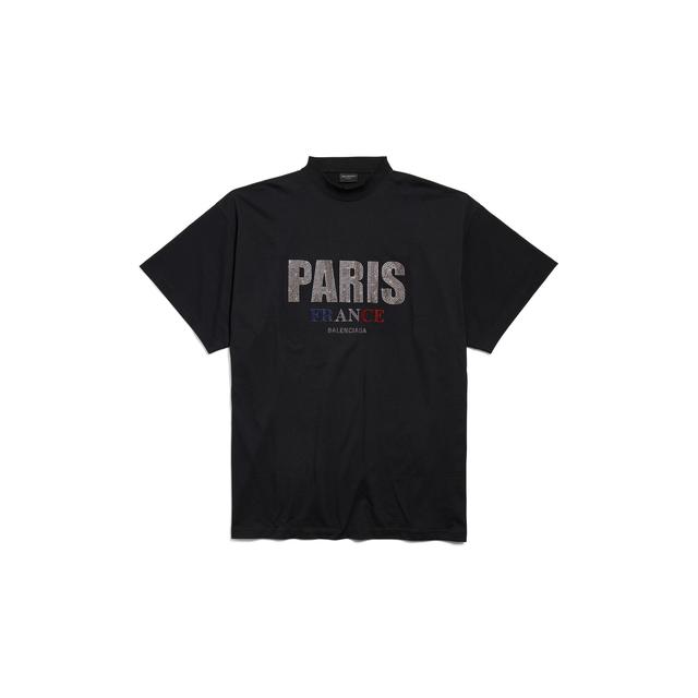 Paris Strass T-shirt Oversized in Black Product Image