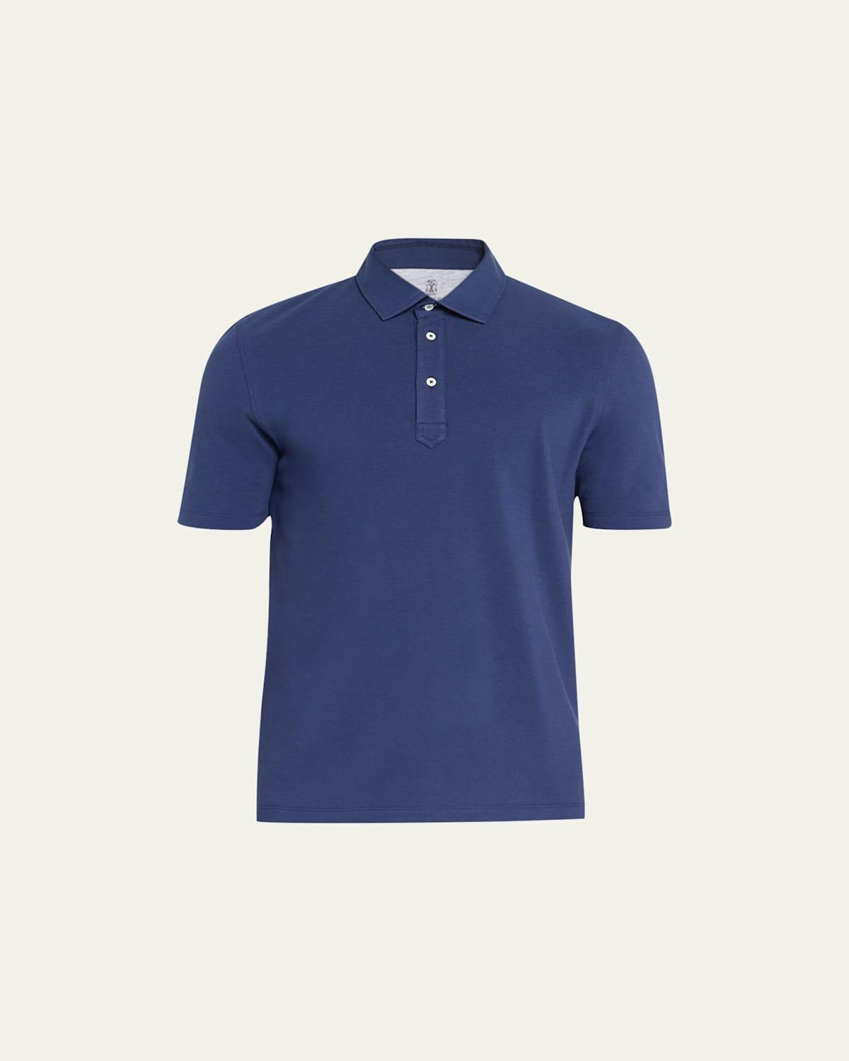 Mens Cotton Pique Polo Shirt Product Image