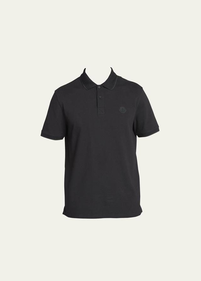 Moncler Tipped Logo Graphic Cotton Piqu Polo Product Image