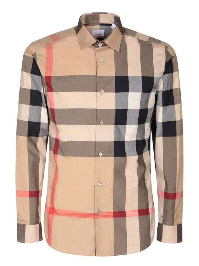 Summerton Check Motif Beige Shirt Product Image