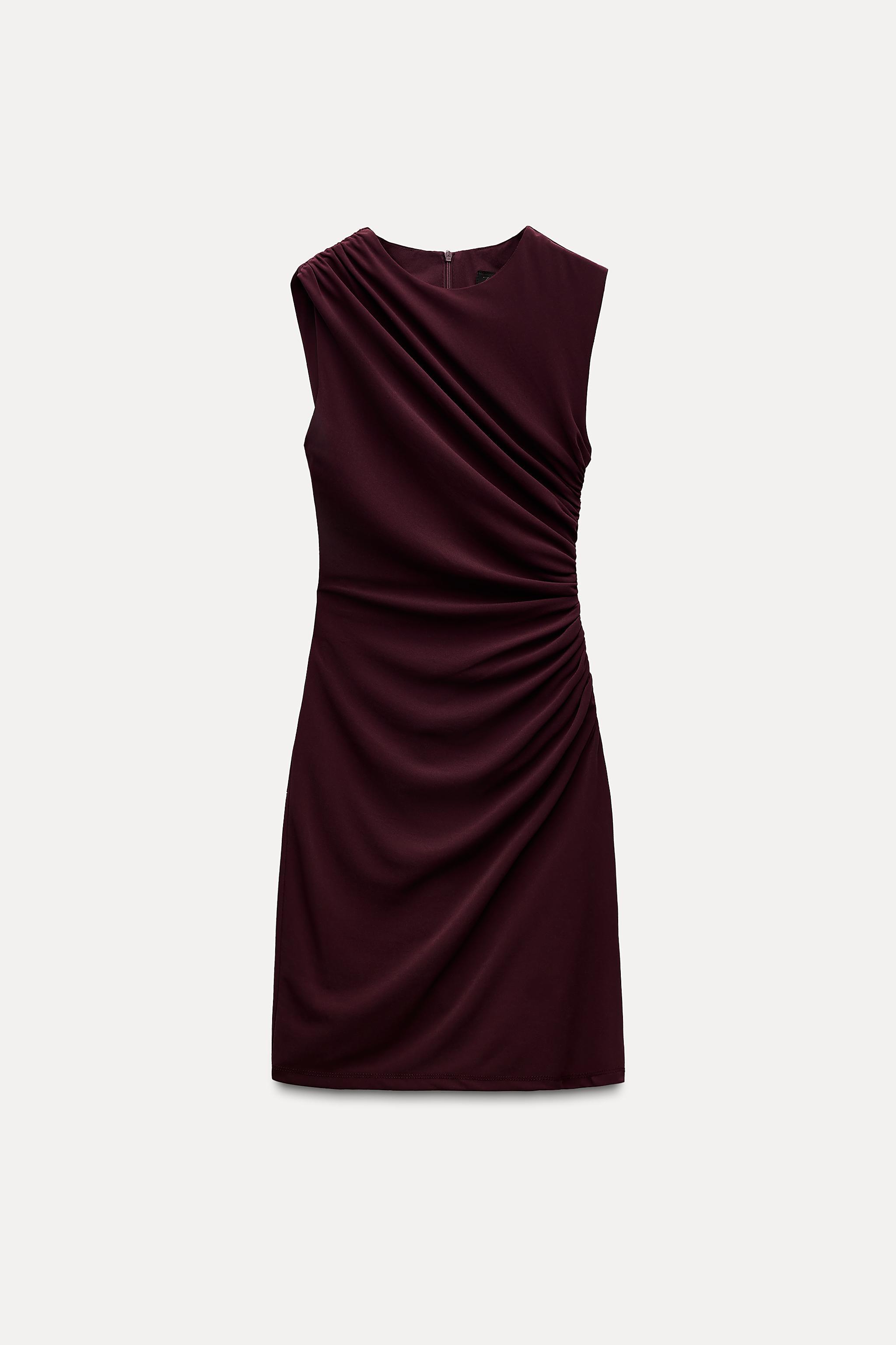 SHORT DRESS WITH RUCHING Product Image