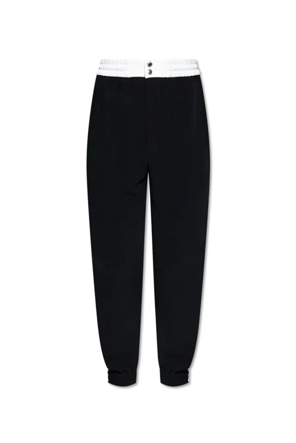 Elastic Waist Trousers In Black Product Image