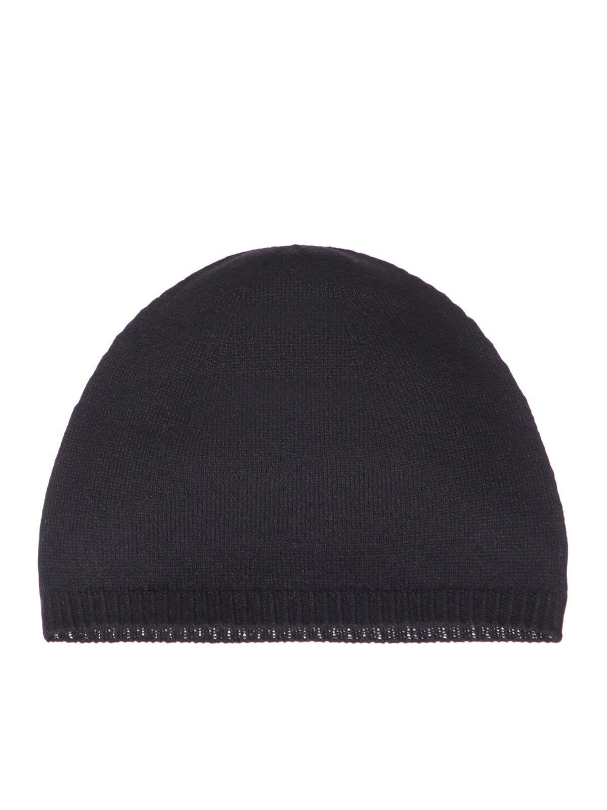 SAINT LAURENT Logo Patch Beanie In Black Product Image