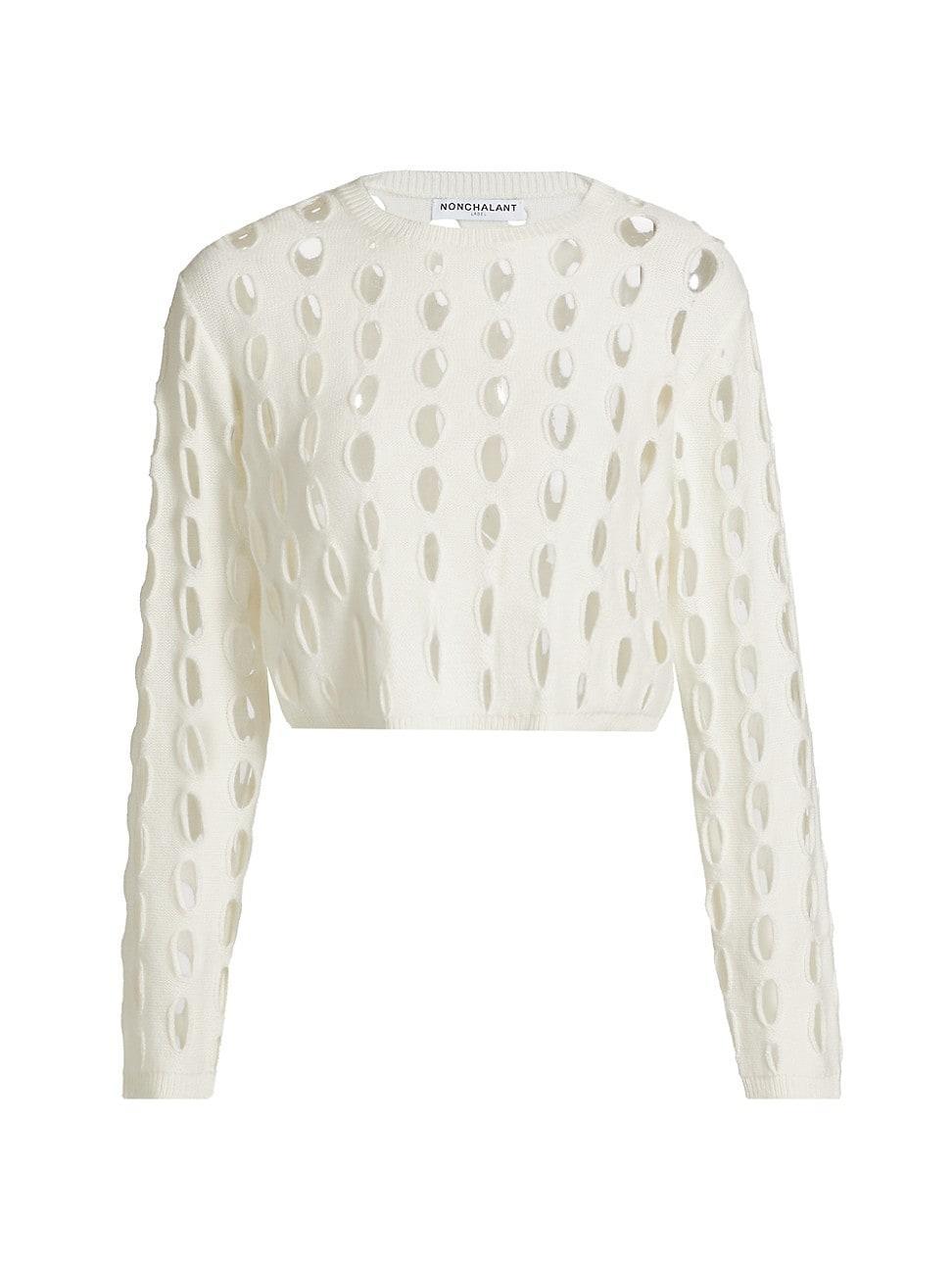 Womens Aria Cropped Sweater Product Image