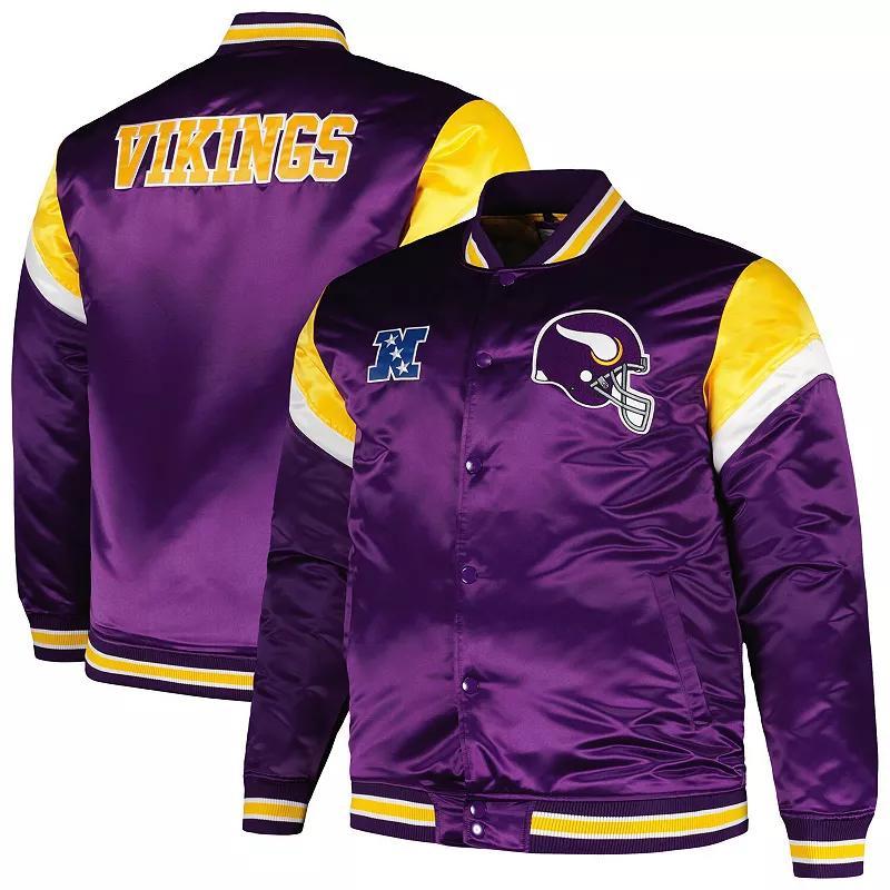 Mens Mitchell & Ness Minnesota Vikings Big & Tall Satin Full-Snap Jacket Product Image