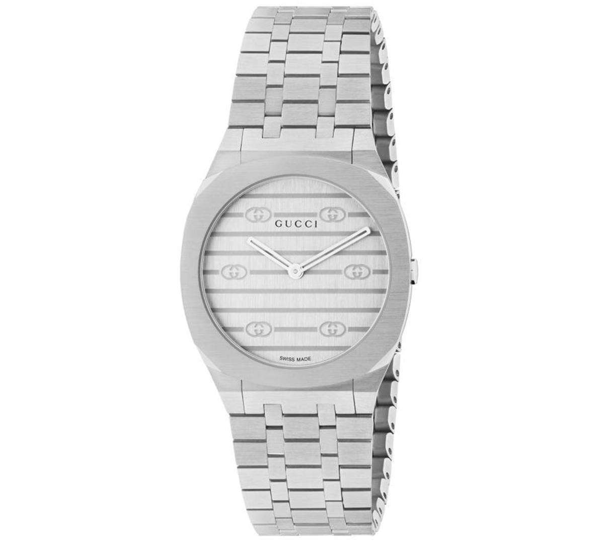 Gucci Womens Swiss 25H Stainless Steel Bracelet Watch 30mm Product Image