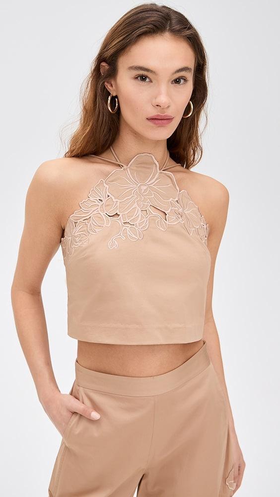 AMUR Bliss Laser Cut Floral Top | Shopbop Product Image