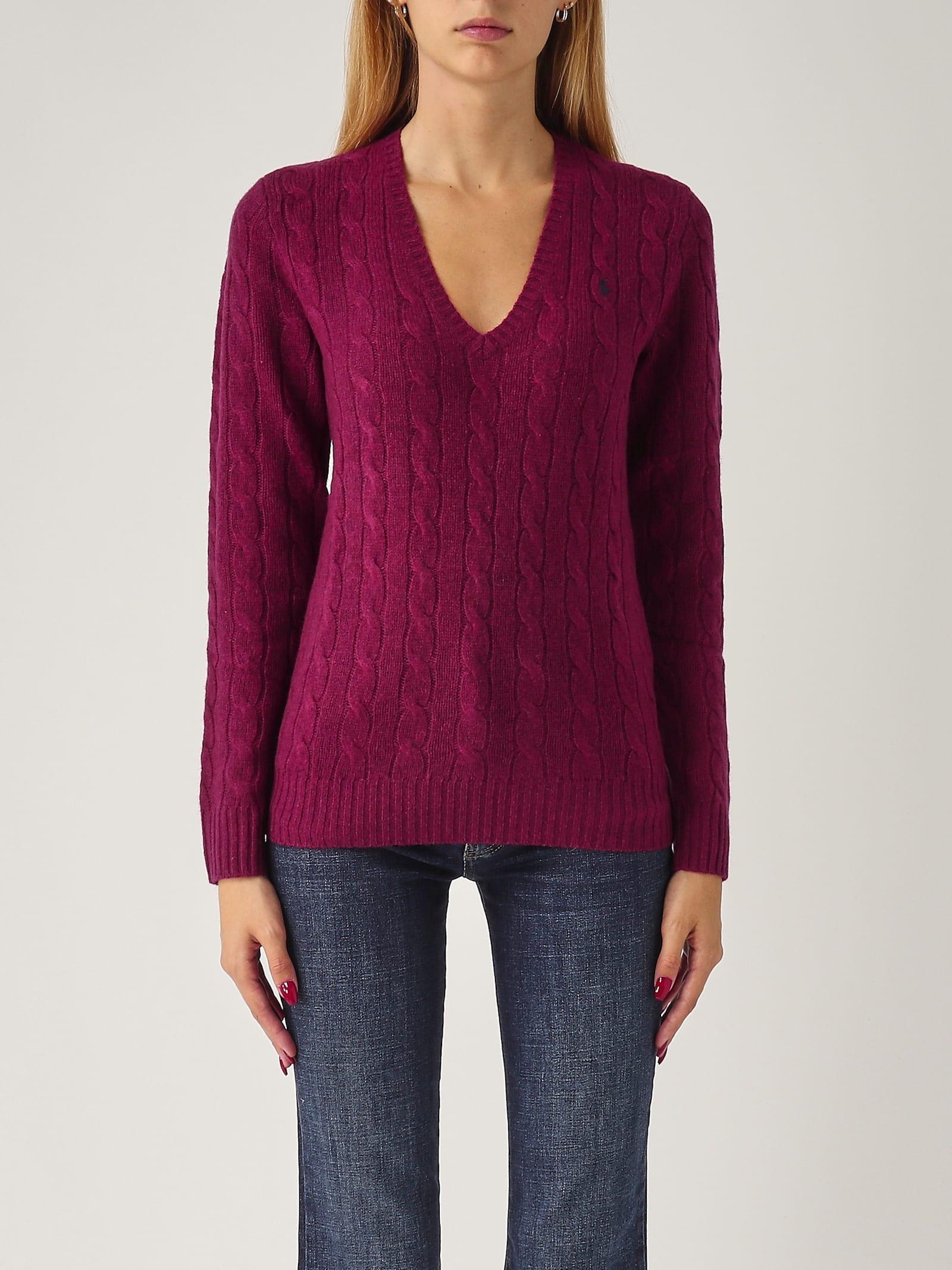 POLO RALPH LAUREN Cable-knit Sweater In Vino Product Image