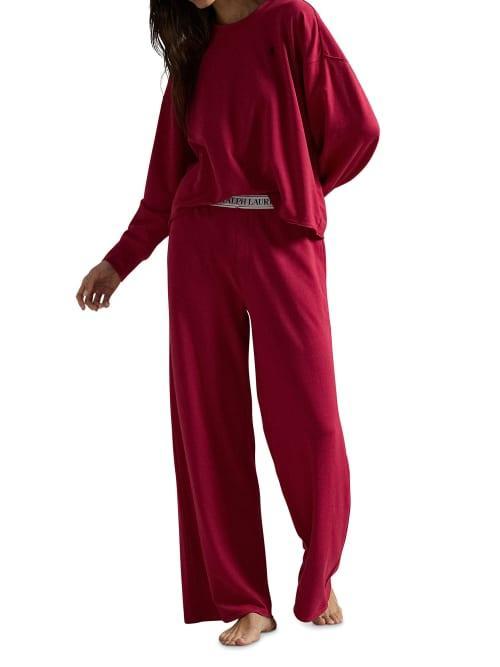 Polo Ralph Lauren Sweatshirt & Wide Leg Pajamas Product Image