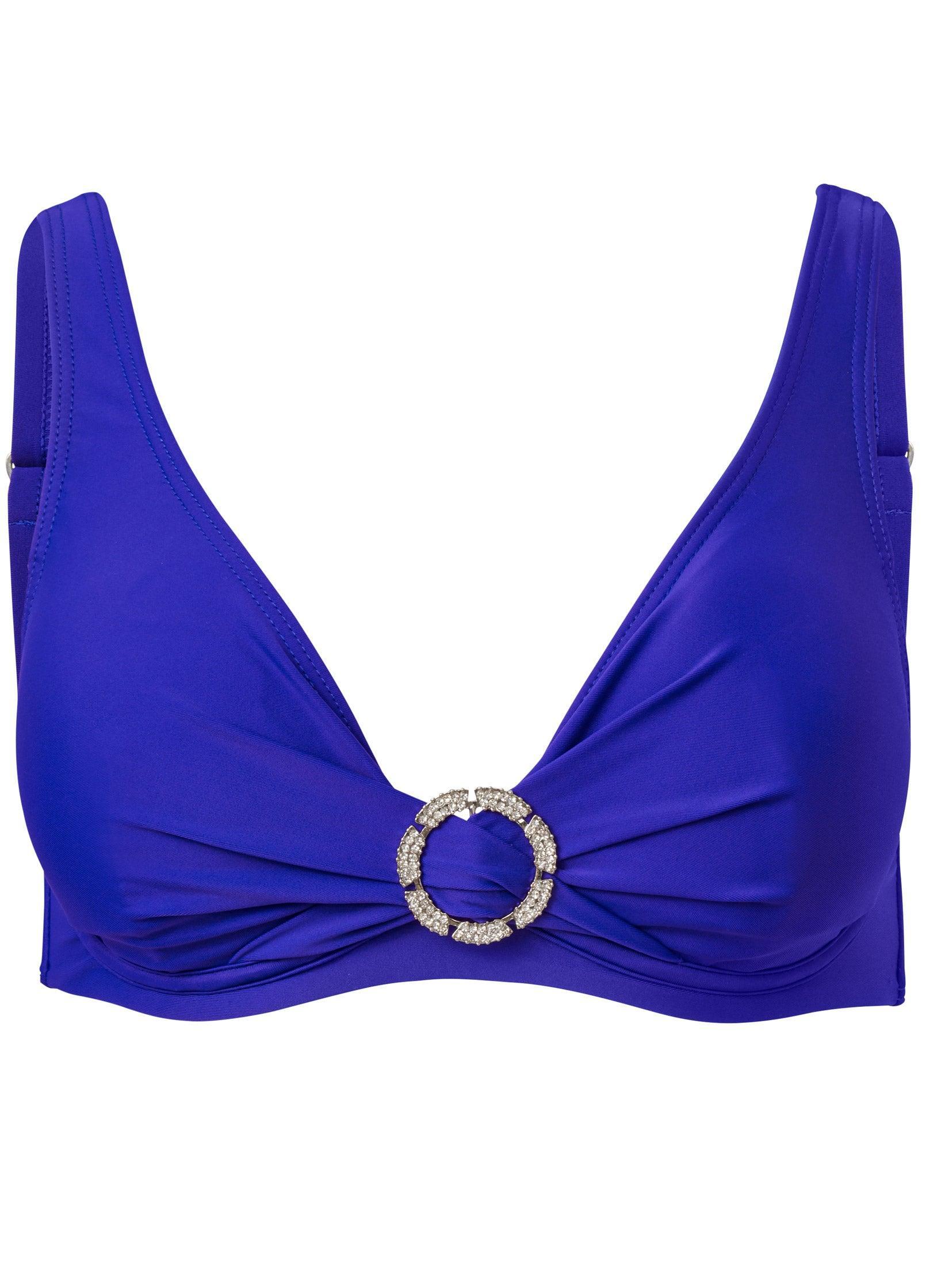 Underwire Bling Bikini Top - Cobalt Blue Product Image