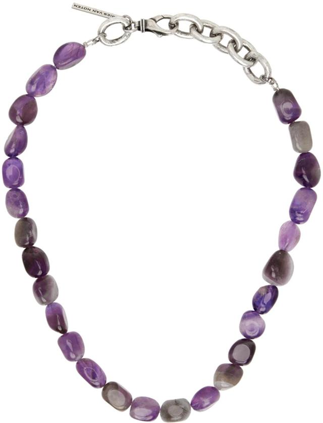 Purple Stone Necklace In 401 Purple Product Image